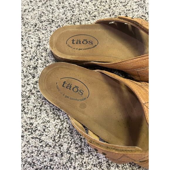 Taos Double U Leather Caramel Strappy‎ Sandal, Women’s 9, Adjustable Western - Picture 3 of 7